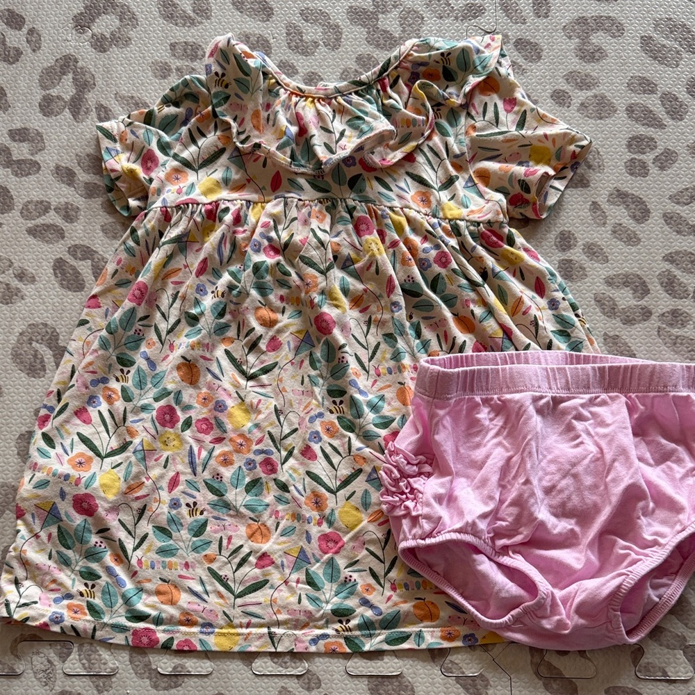 Magnetic Me Floral Baby Dress with Bloomers